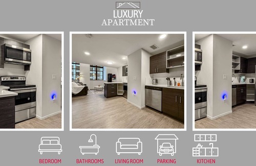 Gateway District Apartment | Luxury 1BD | DT Cleveland | 2 Beds | Free Parking