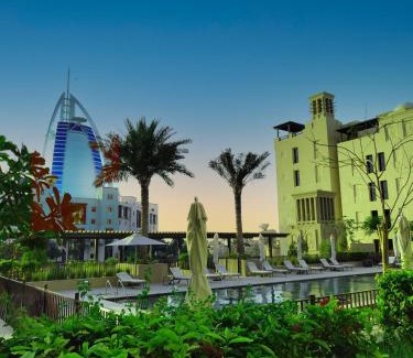 Umm Suqeim 3 Apartment | Luxury 2BR Apartment with Iconic Burj Al Arab View from the Swimming Pool