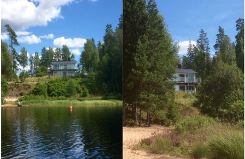 Nissafors House | Luxury cottage/ski chalet directly to lake, sandy beach & forest