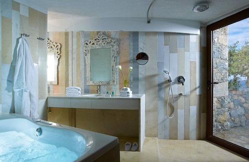 Agios Nikolaos Villa | Luxury Crete Villa | Villa Daphne | Private Pool | Ocean Front | 1 BDR |.