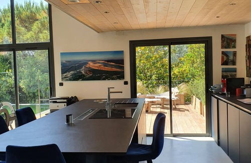 Lege-Cap-Ferret House | Luxury villa cap ferret quiet heated mirror infinity pool and spa