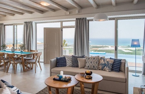 Limeniskos Villa | Luxury villa Elpida with amazing sea view and heated pool