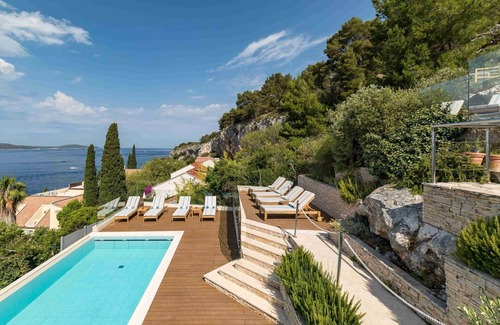 Hvar Villa | Luxury Villa Hvar Carpe Diem with private pool and staff by the sea in Hvar on Hvar Island