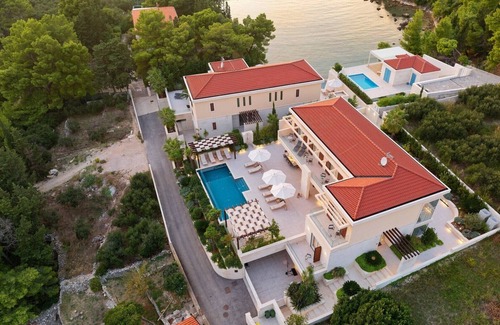 Hvar Villa | Luxury Villa Hvar Deluxe Palace I with private heated pool and sauna by the beach at island of Hvar