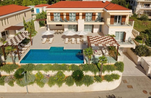 Hvar Villa | Luxury Villa Hvar Deluxe Palace I with private heated pool and sauna by the beach at island of Hvar
