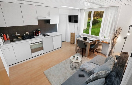 Leukerbad Apartment | Mélèze 2 - Comfortable apartment with sauna