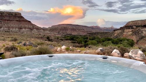 Virgin House | Magical Tiny House with a Hot Tub for Zion National Park Getaways