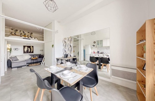 Cachan Apartment | Magnificent cocoon with mezzanine near Paris, Orly airport and the metro!