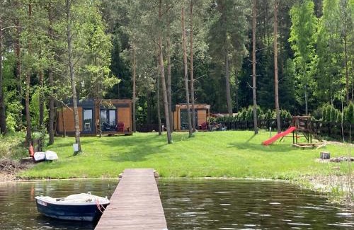 Szeligi Cabin | Makosieje Resort - bon turystyczny,30m od brzegu ,ogrzewanie,wi-fi,widok na jezioro