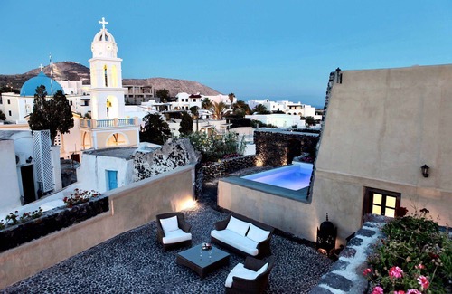 Megalochori House | Mansion Kyani with pool, large terrace and sea view
