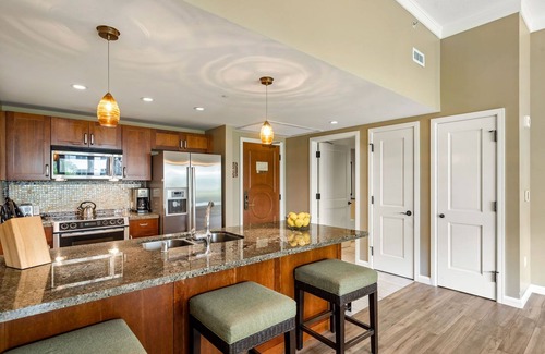 Kaanapali Condo | Maui Resort Rentals: Honua Kai Hokulani 112 – Super Quiet and Private Ground Floor 2BR, Easy Access to Pools, Beach, and BBQs, Large Lawn Area!