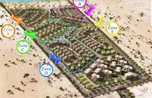 Ad-Dab'ah Ski Chalet | Medetraian style 75 m2 chalet Lamera beach resort