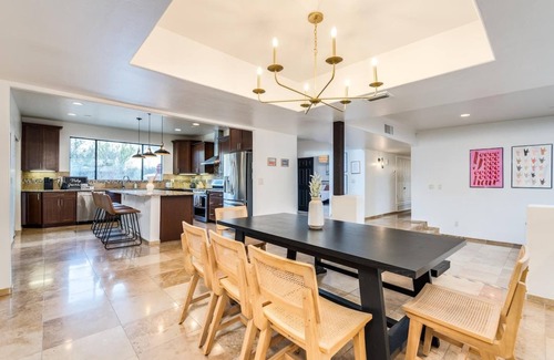 Cimarron Foothills Estates Villa | Mega Fun Desert Villa w Pool, Cinema, Arcade, Spa