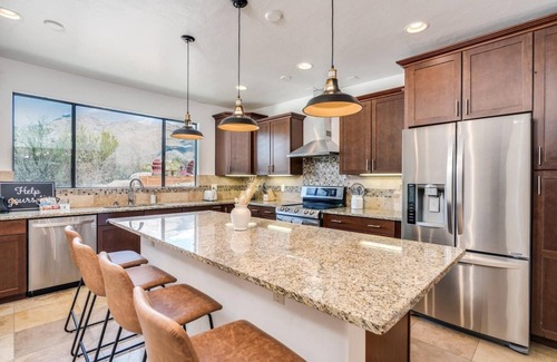 Cimarron Foothills Estates Villa | Mega Fun Desert Villa w Pool, Cinema, Arcade, Spa