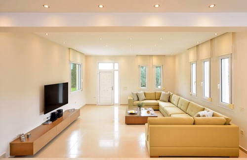 Souda Villa | Melitini Villa, Large modern villa,next to beach