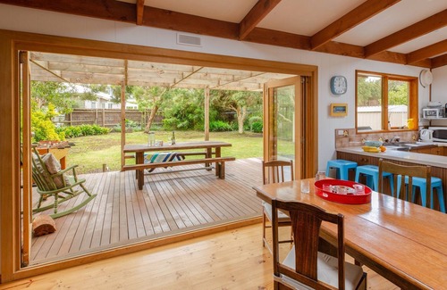 Merricks Beach House | Merricks Surf Cottage, Unique opportunity...set in lush bush with Merricks Beach just 25m away.