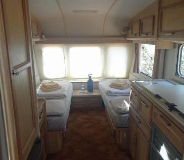 Lagos House | Michas caravan for 2 See the herd of horses from your bed