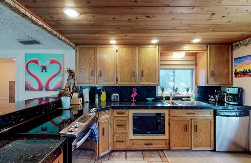 Marble Falls House | Mid-century modern lake house w/private waterfront pool & boat dock