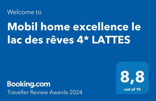 Lattes Other | Mobil home excellence le lac des rêves 4* LATTES