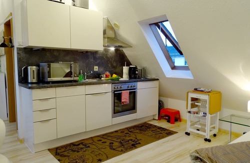 Meersburg Apartment | Modern 1-room apartment with balcony and lake and mountain view and Internet/WLAN