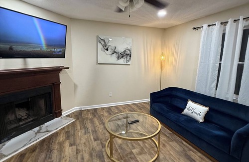 North Raleigh House | Modern 2BR, 2.5BA townhome with comfy bedding, sleek decor, comfort & cozy.