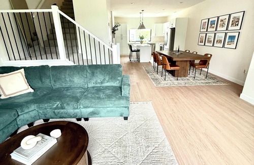 Arnolds Park Condo | Modern 3-Story Condo Across from Arnold’s Park – Walk to Fun, Lake, & Dining!