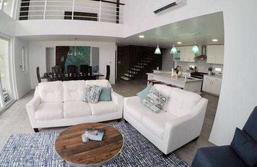 San Pedro House | Modern Beachfront Home w/Cook, Private Pool, Palapa, & Complimentary Golf Cart