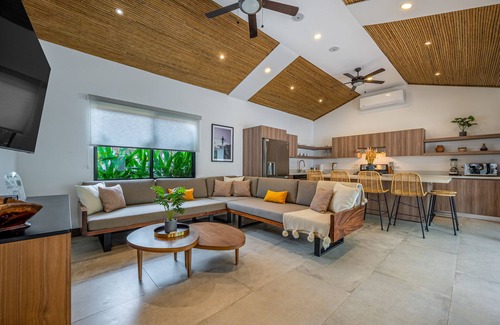 Tamarindo House | Modern home near the beach & stores with private pool, grill, patio, W/D, & AC