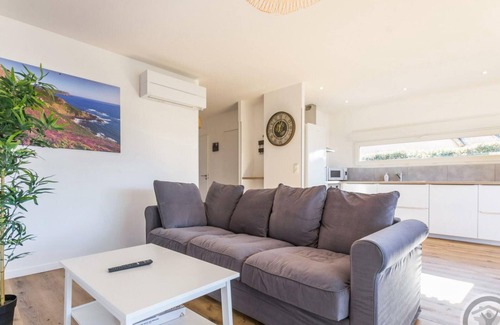 Portbail Cottage | Modern House with Terrace, Bioclimatic Pergola & Enclosed Garden in Portbail