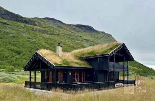 Tyinkrysset Cabin | Modern mountain cabin with sauna, bonfire & beautiful view in Filefjell