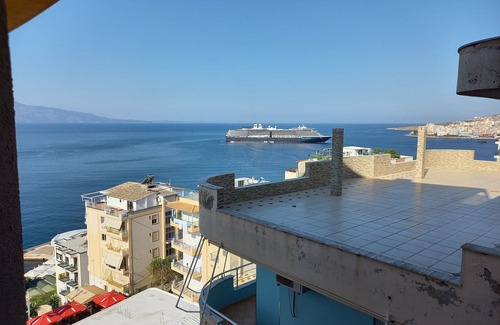Sarande Apartment | Modern, stylish apt by the sea with large balcony, sea view, close to the center