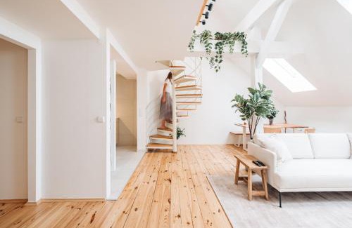 Prague 2 Apartment | Modern Sunlit Loft with A/C in Prime Location
