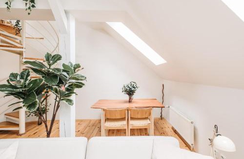 Prague 2 Apartment | Modern Sunlit Loft with A/C in Prime Location
