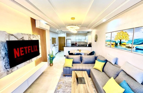 Tangier Apartment | Modern Tangier centre elegance with Seaview - Steps to Beach, train, attractions