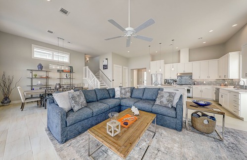 Rockport House | Modern, waterfront home with private pool, dock, balconies, central AC, and WiFi