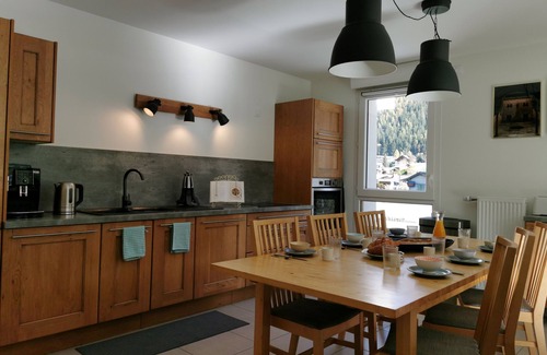 Argentiere Apartment | Moraine Appt at the foot of Grands Montets, Mont Blanc view, family Christmas skiing