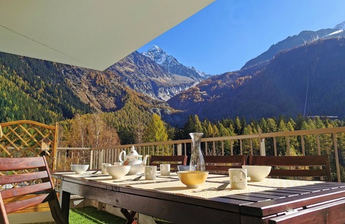 Argentiere Apartment | Moraine Appt at the foot of Grands Montets, Mont Blanc view, family Christmas skiing