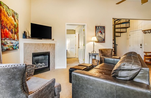 Wildernest Condo | Mountain home with private deck, mountain view, washer/dryer, and gas fireplace