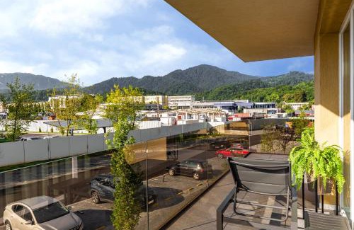 Brasov Apartment | Mountain View Terrace Oasis with Parking and AC