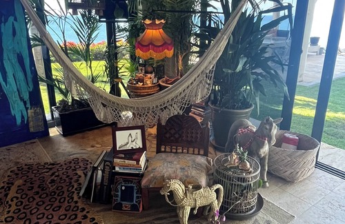 Punta de Mita Cottage | Artist Cliffside Home with private beach access and cabana and two cats.