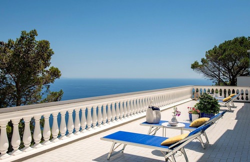 San Pietro Villa | My Rental Homes - Villa Lamaro with large terrace, pool, garden and sea view