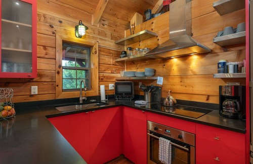 Black Mountain Cabin | Nearly Eden | Log Cabin with Hot Tub 10 Min. from Town!