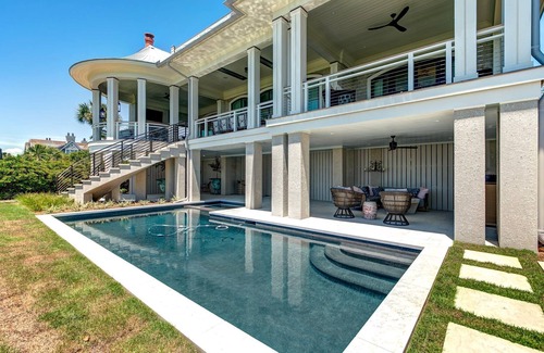 Isle of Palms House | New Listing! Ask about discounts! 3900 Palm Blvd. Oceanfront 5 bd, pool/hot tub, elevator
