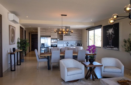 Cabo San Lucas Condo | NEW Luxury Condo in Cabo w/pool access & firetable. 5 minutes from downtown