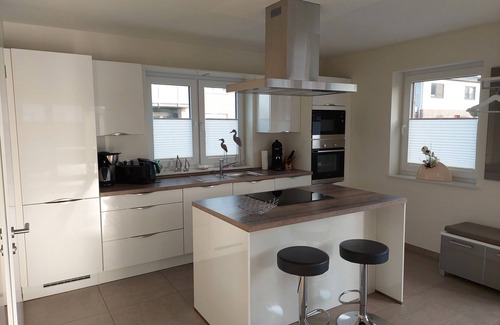 Nordseebad Burhave Apartment | NEW! modern, high-quality, central apartment, sauna, garden, wallbox in Burhave