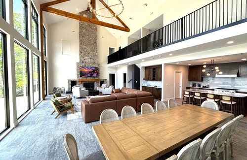 Osage Beach House | NEW Modern Lakefront Retreat, Game Lounge, Private Dock, Sauna, Panoramic Views!