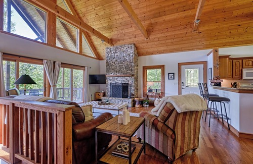 Cullowhee House | New Rental : Enjoy Lake Glenville & Mountain Views from Hilltop Haven