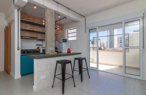 Vila Buarque Apartment | New studio with balcony (Ap.704) Cozy - V. Buarque