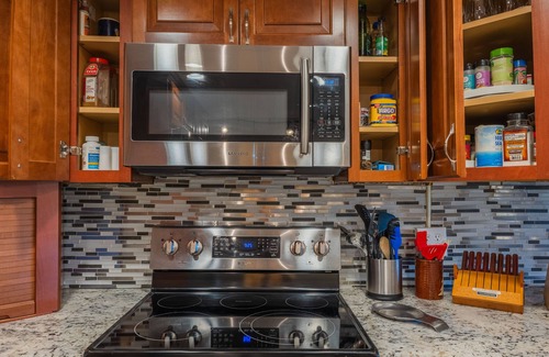Breckenridge Condo | Newly Renovated! - Backyard Forest View on All Three Floors, 30' to Pool/Hot Tub