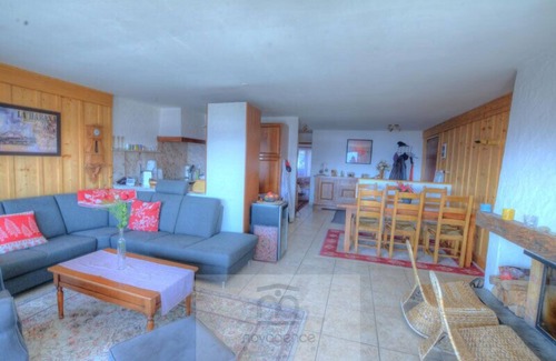 Anzere Apartment | Nice 3 rooms appartment with wifi in Anzère center.Pleasant living room with TV, chimney and terrace